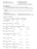 KIỂM TRA HỌC KỲ II TOÁN 7 + Đáp án