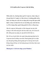 Gỡ bỏ phần mềm Crapware khỏi hệ thống pdf