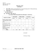 kiểm tra chương III - ma trận - đề - đáp án