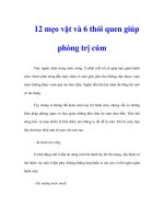 12 mẹo vặt và 6 thói quen giúp phòng trị cúm pps