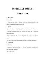 Vật lý 10 nâng cao - ĐỊNH LUẬT BOYLE – MARIOTTE ppt