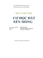 Đồ án môn học: Cơ học đất - Nền móng ppt