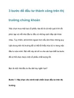 3 bước để đầu tư thành công trên thị trường chứng khoán pdf