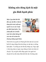 Không nên đóng kịch là một gia đình hạnh phúc doc