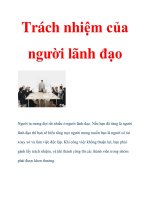 Trách nhiệm của người lãnh đạo potx
