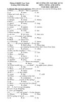 On thi HKII Tieng Anh 6 2009-2010