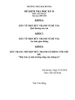 đề thi học kỳ II môn mỹ thuật  lớp 678