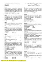 Đề thi thử ĐH môn hóa chuyên Lê Hồng Phong Lần 2 (Mã đề 121) ppt