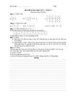 Đề kiểm tra Toán 7 - HK I