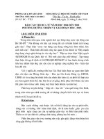 BÁO CÁO THI ĐUA NĂM 2010