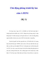 Chủ động phòng tránh lây lan cúm A H1N1 (Kỳ 1) pot