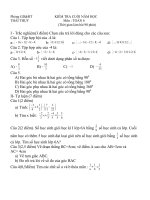 Đề Toán 6- Cuối năm 1