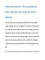 Phân tích kỹ thuật – Phương pháp dự báo tỷ giá hiệu quả doc