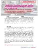 Nghiên cứu, ứng dụng công nghệ Modified Atmosphere Packaging (MAP) bảo quản nhãn tươi ở nhiệt độ thấp