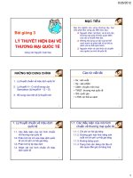 lý thuyết hiện đại về thương mại quốc tế