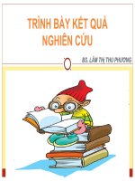 Bài giảng trình bày kết quả nghiên cứu dịch tễ học