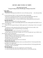 CHỦ ĐỀ HIỆN TƯỢNG TỰ NHIÊN