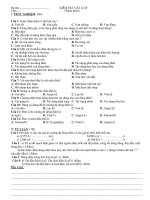 Đề thi vật lí 7. HK2