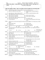 Đề kiểm tra vật lý 6 - Học kỳ 2 năm học 2009-2010