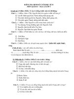 ĐỀ KIỂM TRA ĐỊNH KÌ LS & ĐL CUỐI HỌC KÌ II