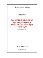 Đổi mới phương pháp dạy học ở đại học theo hướng sư phạm tích cực