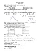 Đề thi toán 8 kỳ 2 có đáp án