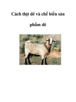 Cách thịt dê và chế biến sản phẩm dê ppt