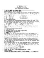 HSG LÝ 8 CÓ ĐÁP ÁN