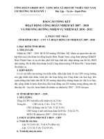 báo cáo tổng kết, phương hướng đại hội công đoàn nhiệm kỳ 2010-2012