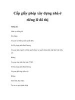 Cấp giấy phép xây dựng nhà ở riêng lẽ đô thị potx