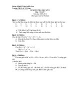 ĐỀ TOÁN 7 HK2 COÓĐÁP ÁN