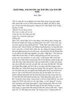 Xuân Diệu nhà thơ của tình đời, của đất nước