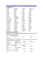 REVISION FOR THE SECOND SÉMTER TÉT