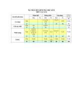 MA TRẬN ĐỀ KIỂM TRA HỌC KÌ II VL8