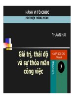 Giá trị, thái độ và sự thỏa mãn công việc