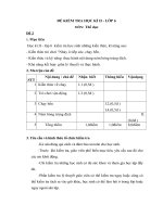 Đề, đáp án và ma trận đầy đủ môn TD 6 HKII đây!