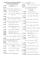 tổng hợp các phương trình lượng giác trong các đề thi đại học