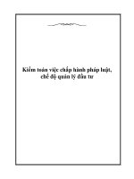 Kiểm toán việc chấp hành pháp luật, chế độ quản lý đầu tư pot