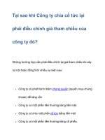 Tại sao khi Công ty chia cổ tức lại phải điều chỉnh giá tham chiếu pdf