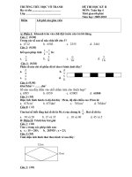Đề kiểm tra Toán 4 cuối năm