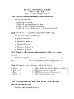 ĐỀ THI KHOA -SỬ-ĐỊA KÌ I- NĂM HỌC :2009-2010