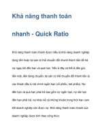 Khả năng thanh toán nhanh - Quick Ratio doc