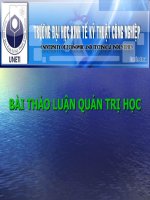 BÀI THẢO LUẬN QUẢN TRỊ HỌC docx