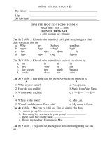 Đề thi HSG anh văn lớp 4-5 ( 6 bài)