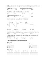 Đề kiểm tra Toán cuối HK 2 lớp 2