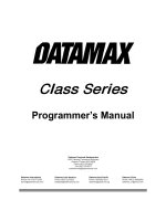 Class Series Programmer’s Manual Datamax Corporate Headquarters 4501 Parkway Commerce Boulevard doc