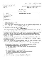 ĐỀ THI CUỐI KÌ MÔN TIẾNG VIỆT L3