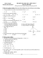 ĐỀ THI HK II TOÁN 7 + ĐÁP ÁN