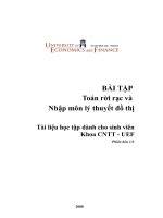BÀI TẬP - Toán rời rạc và Nhập môn lý thuyết đồ thị ppsx