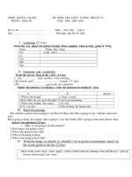 ĐỀ THI HỌC KỲ II MÔN ANH VĂN 6 NH 2009-2010